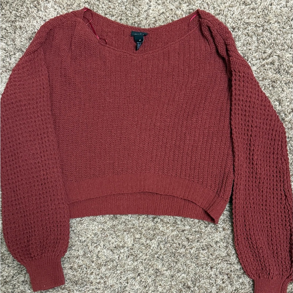 Rue21 Maroon Textured Knit Sweater